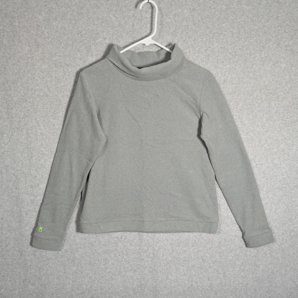 Dudley Stephens Park Slope Vello‎ Fleece Turtleneck Gray Women Small Made in USA